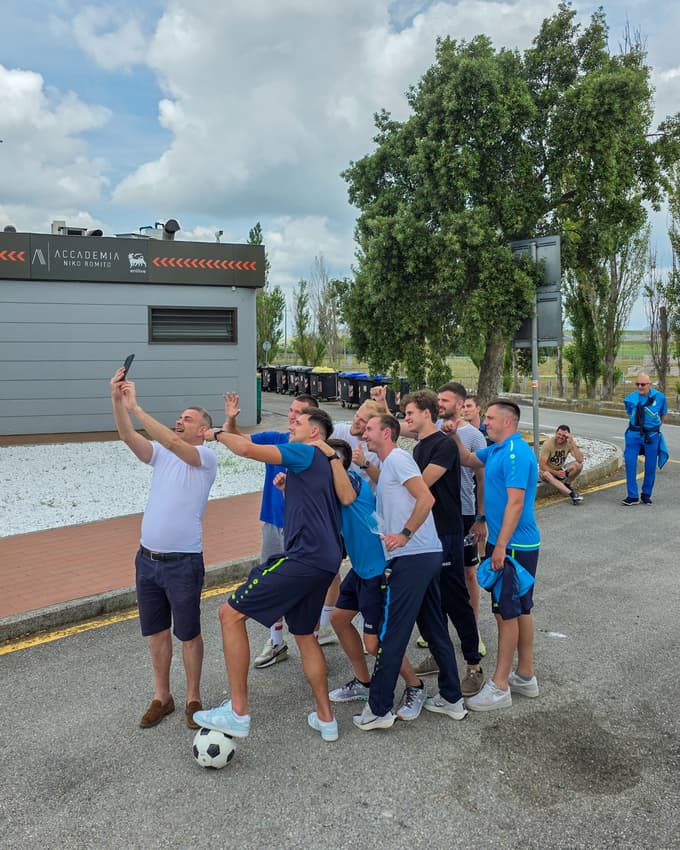 Na enem od počivališč v Italiji.