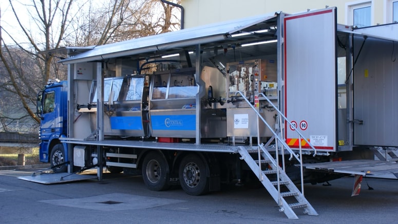 Največja skupna naložba haloških vinogradnikov je mobilna polnilnica vina. Foto: Jernej GOLC