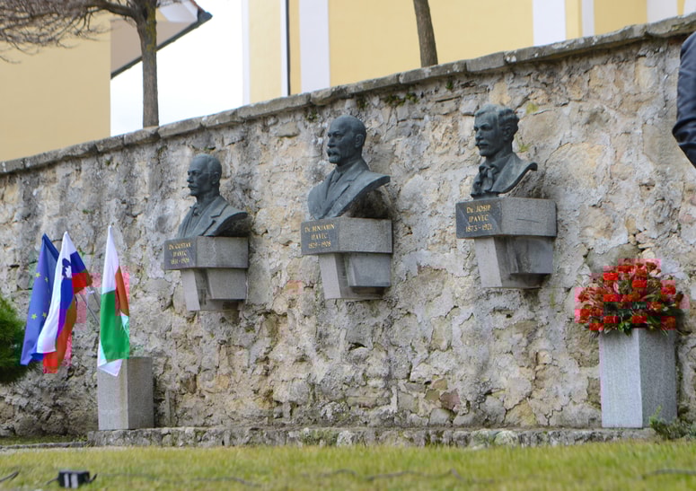 Veliki možje Ipavčeve družine: Gustav, Benjamin in Josip Foto: Jure GODLER