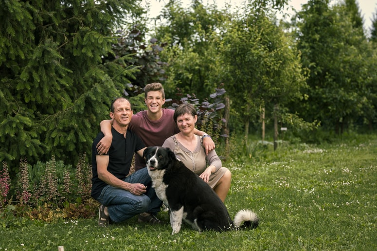 Robert, Blaž in Rosmarie Žitnik Foto: Arhiv kmetije
