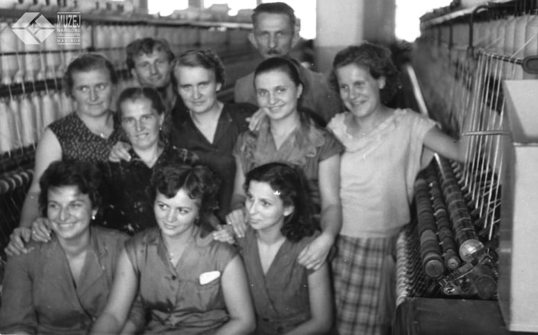 Zaposleni v MTT, predilnica 2, leta 1960 Foto: Muzej NO