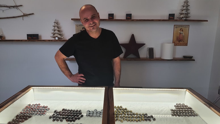 Matevž Božič, lastnik čokoladnice Xococ Foto: Hojka BERLIČ
