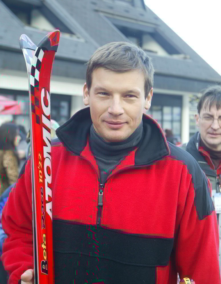Jurij Bradač na mariborskem Snežnem stadionu leta 2005.
