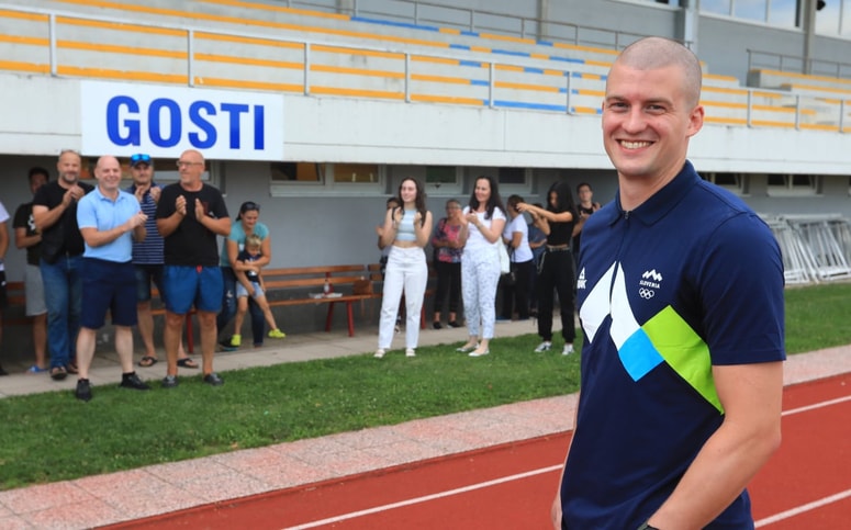 Slovenska Bistrica - sprejen za Ivana Trajkoviča po vrnitvi iz Tokija - Ivan Trajkovič olimpijske igre 