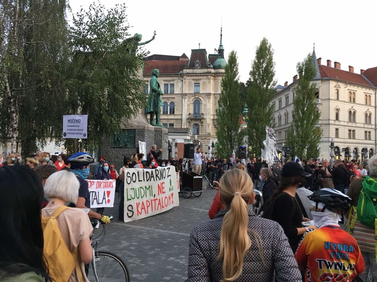 22. protivladni protest v Ljubljani 