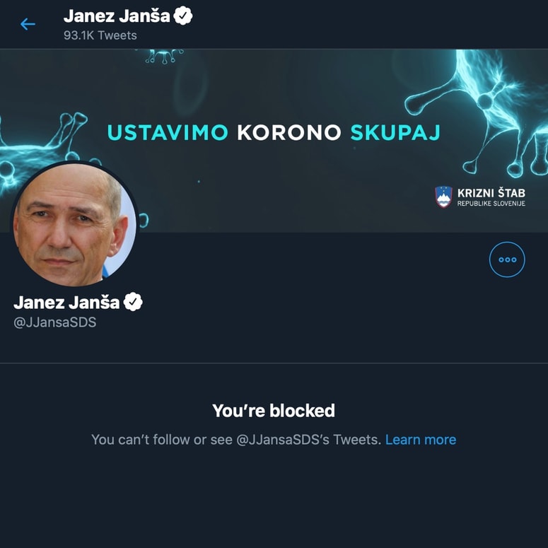 Glavna fotografija članka:(POGLED) Hoja za Jezusom Janezom Kristusom Janšo na Twitterju