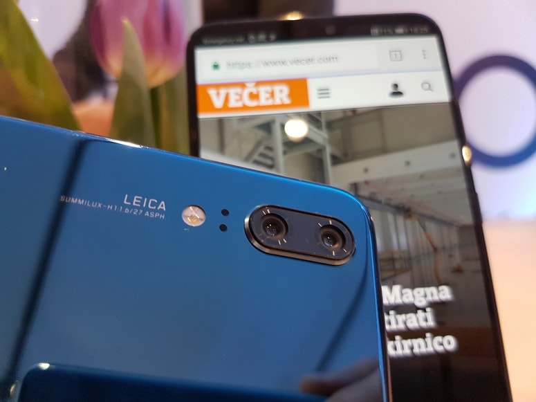 Huawei P20 ima dve kameri, model P20 Pro pa še eno več.
