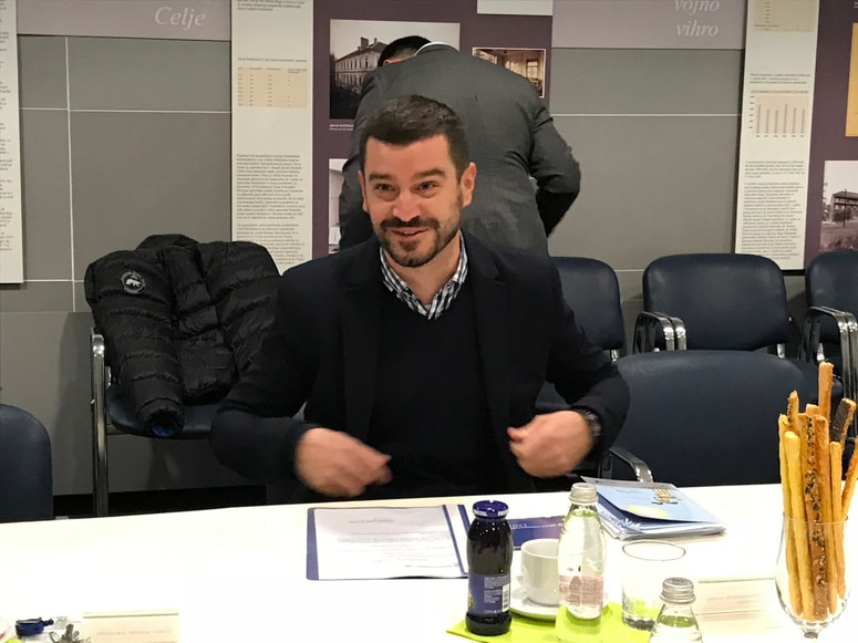 Andraž Jakelj, ko je bil še aktualni predsednik sveta zavoda celjske bolnišnice. 