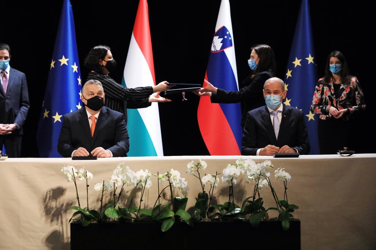 Viktor Orban in Janez Janša sta prepričana, da bosta slavila na aprilskih parlamentarnih volitvah na Madžarskem in v Sloveniji. 
