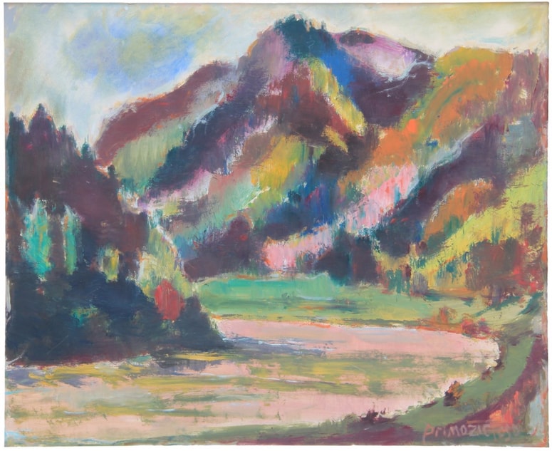 Josip Primožič Tošo, Dravska dolina, 1974, akril
