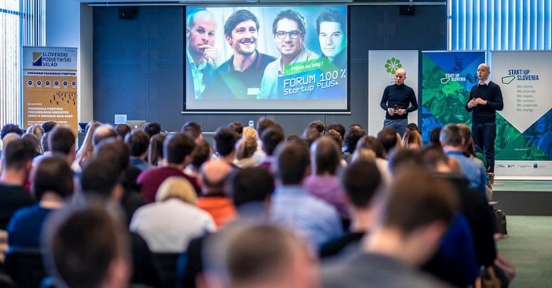 Forum 100% startup, Tehnološki park Ljubljana, razpis P2, razpis SK75, podjetniške spodbude, Slovenski podjetniški sklad (foto: Start:up Slovenija)
