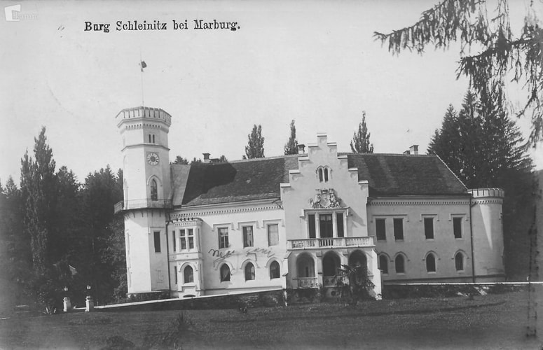 Dvorec Slivnica okoli leta 1913 