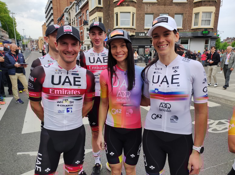 Slovenska trojica v Emiratih, Jan Polanc, Urša Pintar in Eugenia Bujak, je v Ardenih opravljala vlogo pomočnikov. 