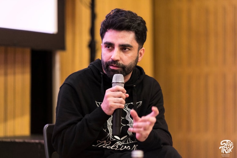 Čilenski animator Hugo Covarrubias na sobotnem pogovoru v Vetrinjskem dvoru