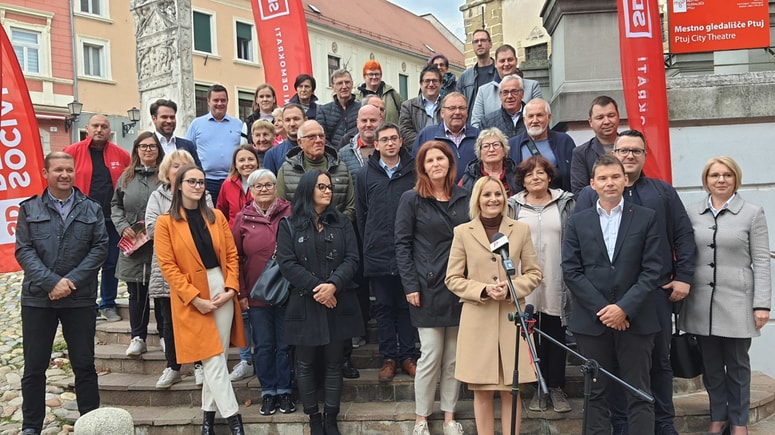 Nuška Gajšek, predstavitev vnovične kandidature za županjo Ptuja, lokalne volitve 2022 