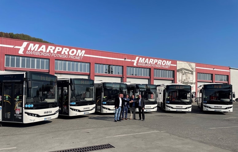 S šestimi od sedmih nabavljenih dizelskih avtobusov znamke Iveco Marprom že prevaža potnike. 