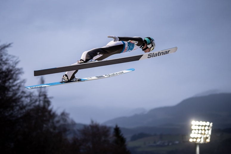 Anže Lanišek se tudi na zadnji postaji novoletne turneje dobro znajde. 