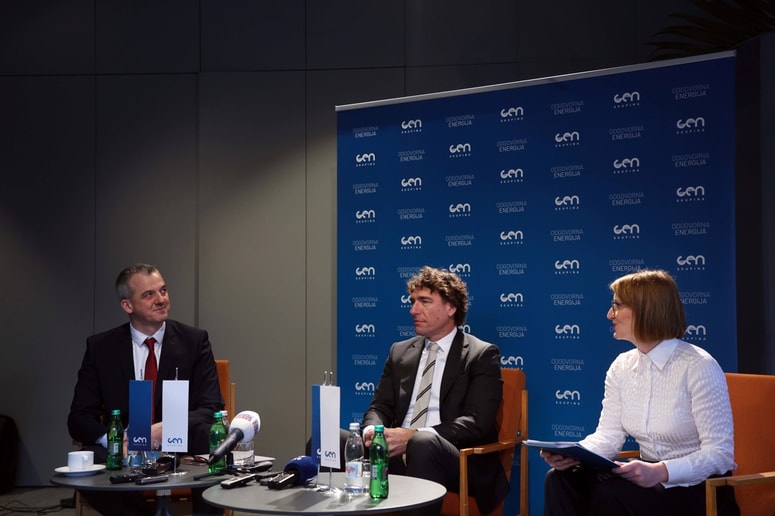 Danijel Levičar in Dejan Paravan sta ob lanskem poslovanju skupine Gen predstavila tudi načrte za prihodnost. 