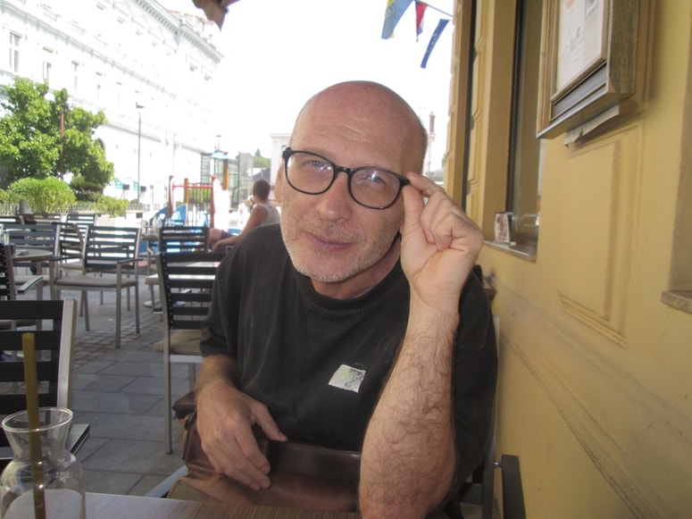 Peter Zupanc med počitnicami v Celju. 