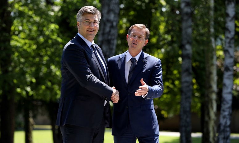 Miro Cerar in hrvaški premier Andrej Plenković