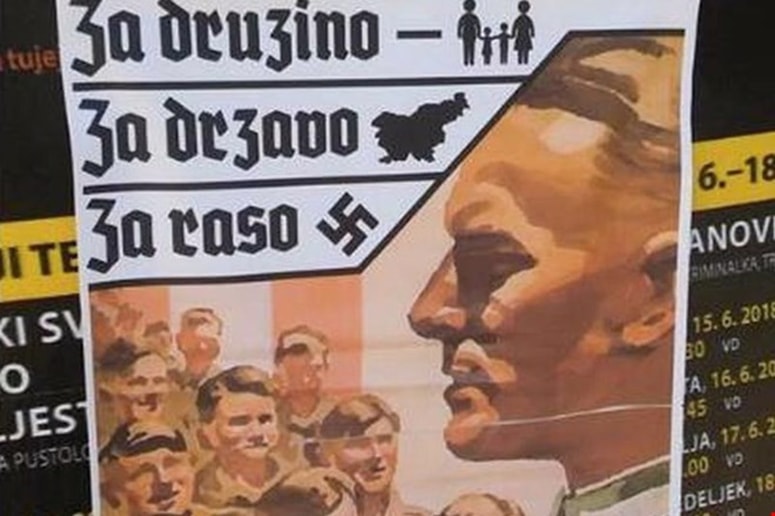 Glavna fotografija članka:Kolektivna histerija zaradi šestih plakatov s svastiko