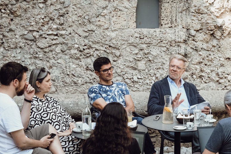 Maja Sever, Matjaž Rakovec in Branko Završan na predstavitvi programa festivala Krafft 