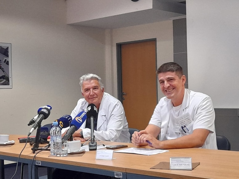Tomislav Klokočovnik in Dragan Kovačić pred letom dni, ko je bilo videti, da se bodo tudi v Celju izvajale operacije na odprtem srcu. 