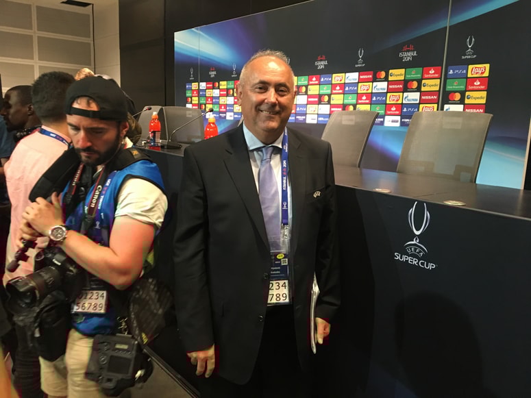 Radenko Mijatović kot delegat lanske tekme Uefinega superpokala v Carigradu. 