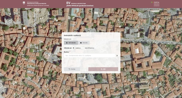 Spletni portal z vrednostmi nepremičnin