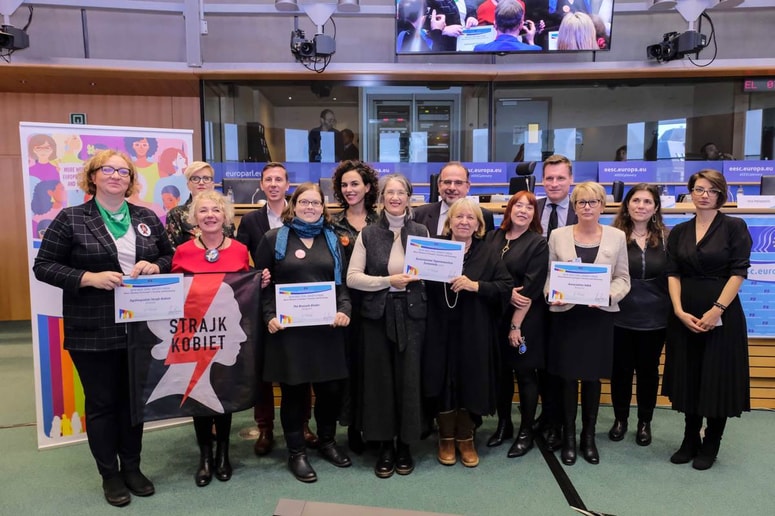 Nagrajenke EESC v Bruslju. 