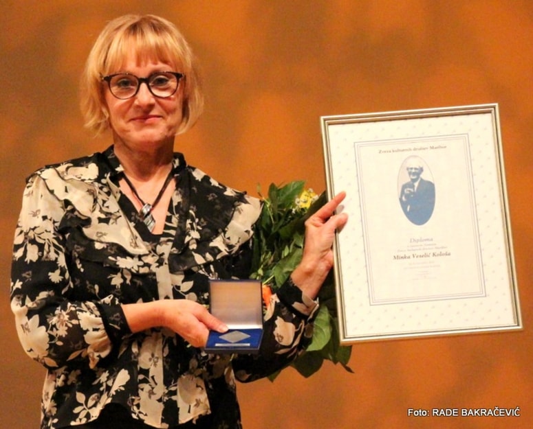 Minka Veselič Kološa, letošnja prejemnica najvišjega priznanja ZKD Maribor 