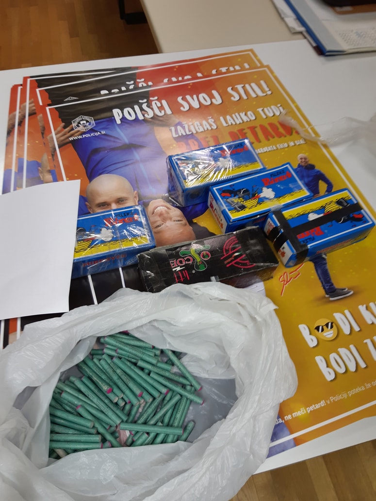 Zasežene petarde na Gorenjskem.