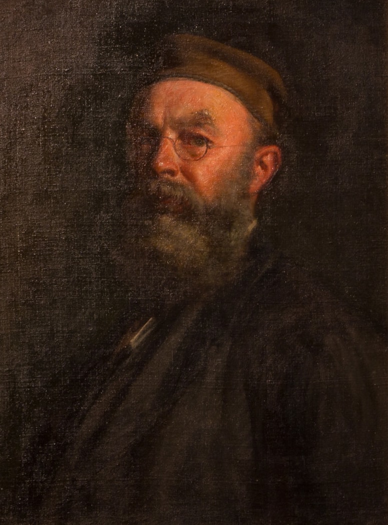 Ferdinand Malič: Avtoportret s kapico