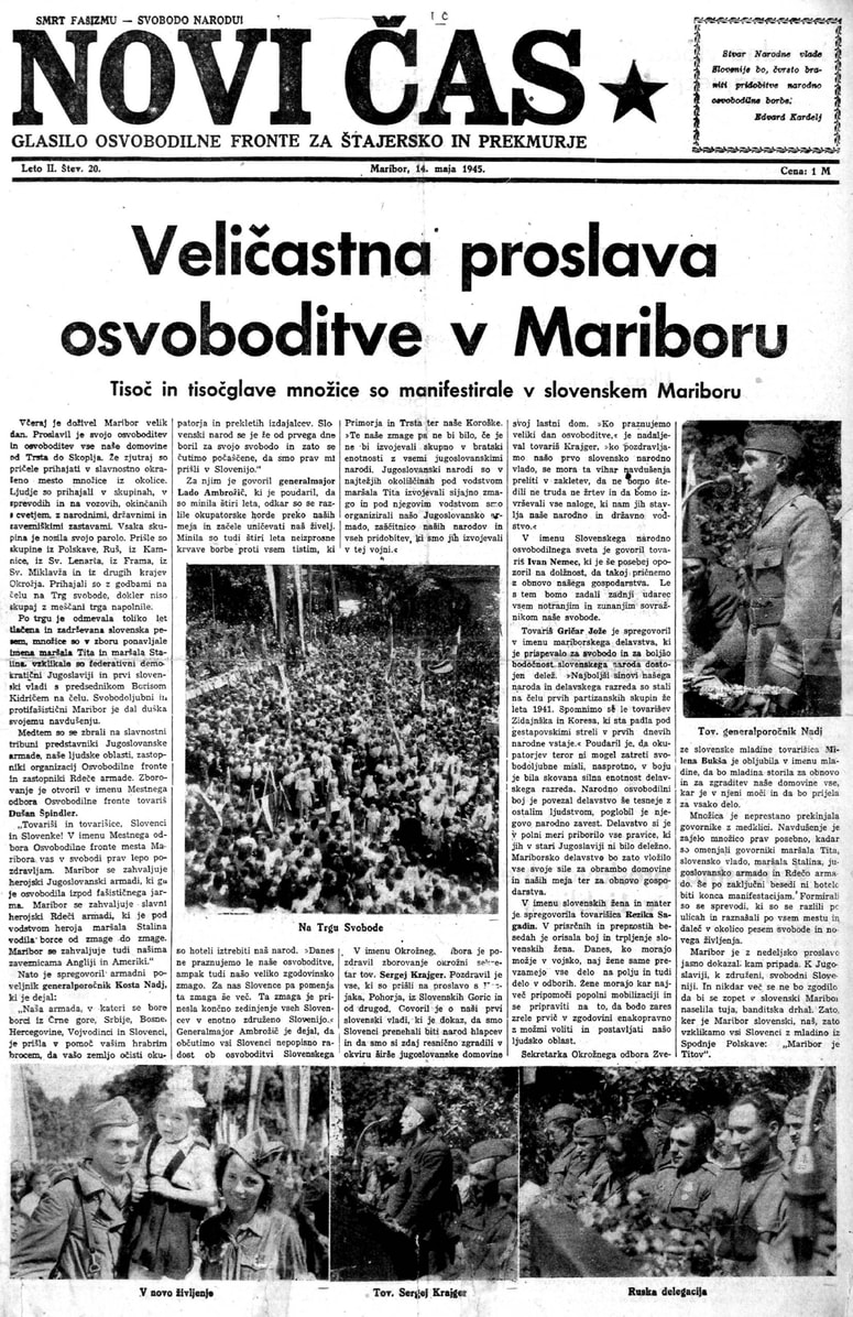 Proslava ob osvoboditvi v Mariboru, maj 1945