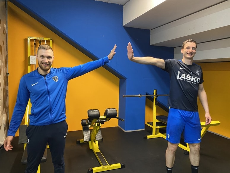 Gal Marguč in Matic Grošelj sta vesela, da lahko spet skupaj trenirata.