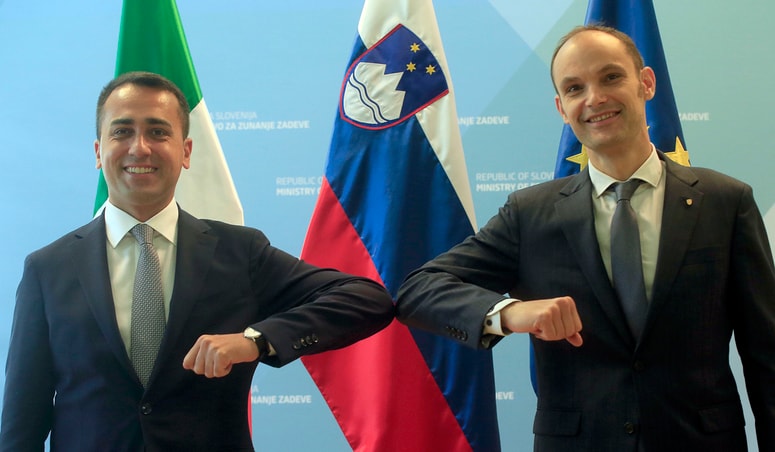 Glavna fotografija članka:Zunanja ministra Italije in Slovenije glede meje optimistična