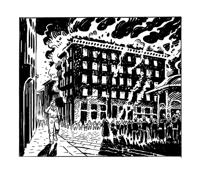 Strip Črni plamen se bere kot zgodba o dveh prijateljih, ki ju ločijo nepremostljive zgodovinske in družbene silnice, kot vinjeta enega najbolj nasprotujočih si in pomembnih pomorskih evropskih mest prejšnjega stoletja, kot zgodovinska lekcija o rojstvu fašizma v Italiji in kot grozljivka o enem najbolj enigmatičnih, a hkrati premalo znanih in razumljenih dogodkov v slovenski zgodovini.