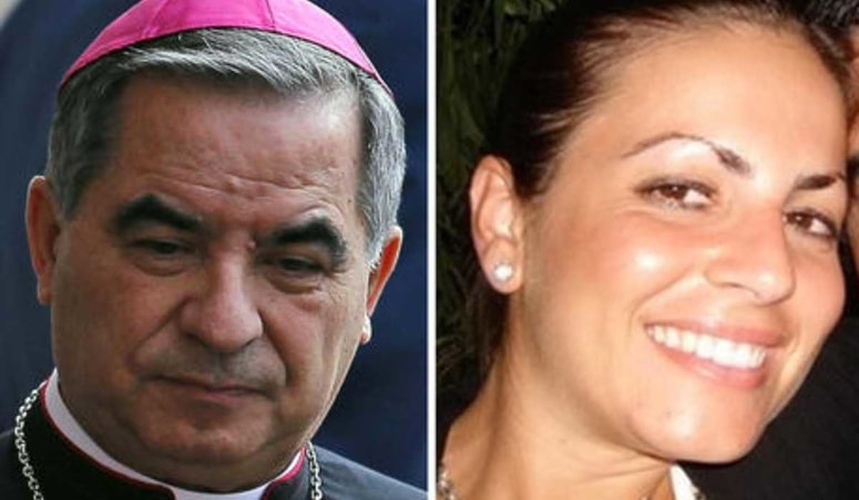 Kardinal Angelo Becciu in Cecilia Marogna 