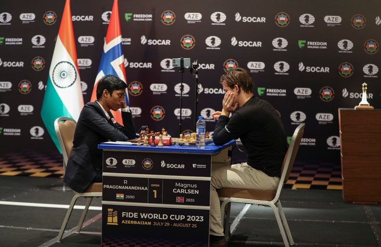 Ramešbabu Pragnanadhaa (levo) je do nedavnega veljal za najbolj nadarjenega indijskega šahista. 