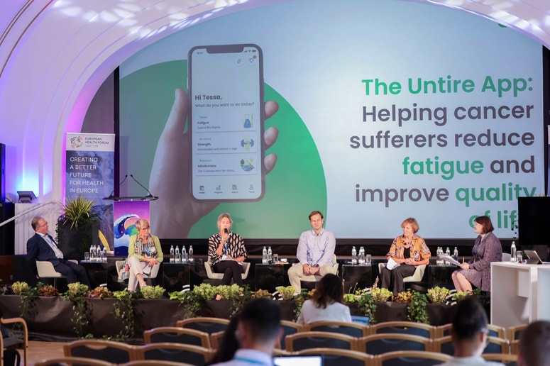 Door Vonk (Tired of Cancer) je na Evropskem zdravstvenem forumu Gastein (EHFG) predstavila aplikacijo The Untire App, ki bolnikom pomaga zmanjšati izčrpanost in jim dvigniti kvaliteto življenja. Je v angleščini. Ima psihološki program in program fizičnega treninga. 