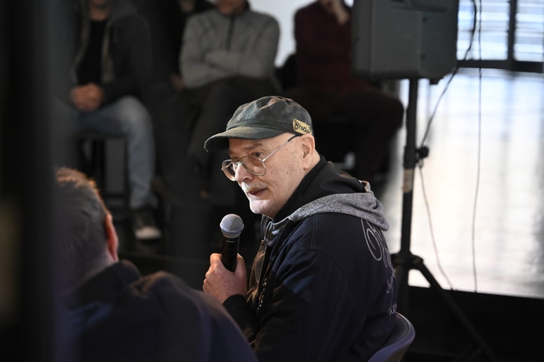 Aldo Ivančič na predstavitvenem dogodku v ljubljanskem Škucu