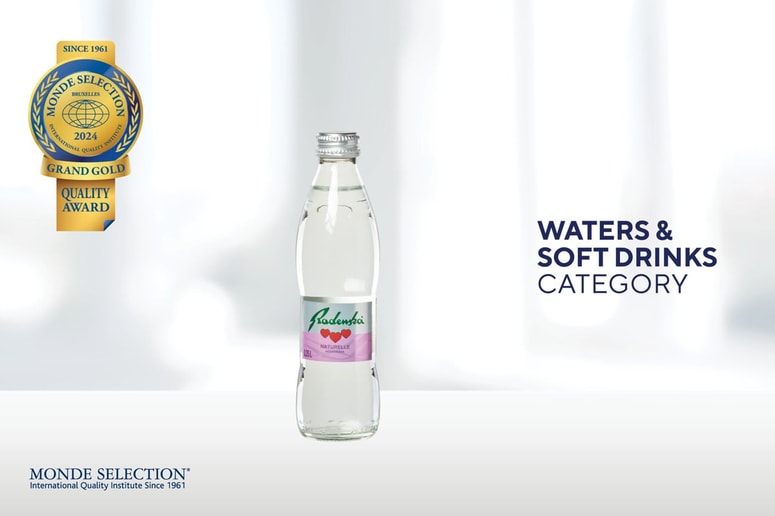 Glavna fotografija članka:Radenska Naturelle z najvišjo nagrado prestižnega izbora Monde Selection