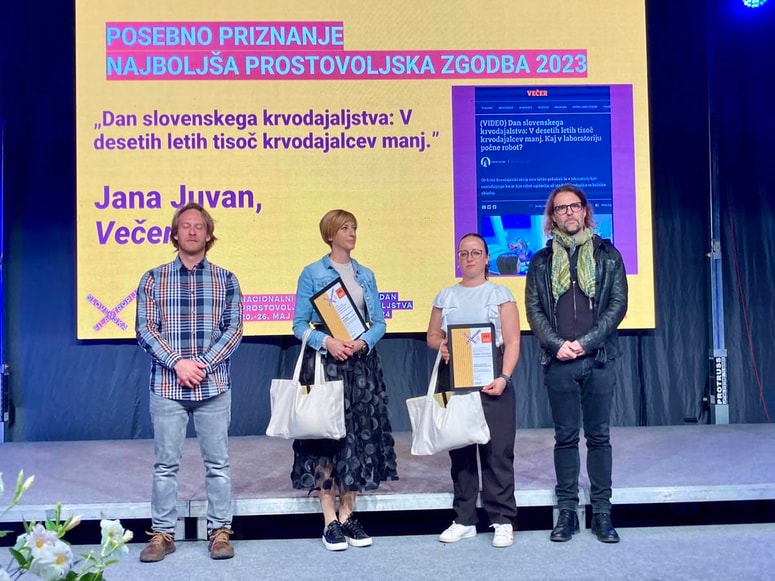 Podelitev posebnega priznanja za prostovoljsko zgodbo Jani Juvan 