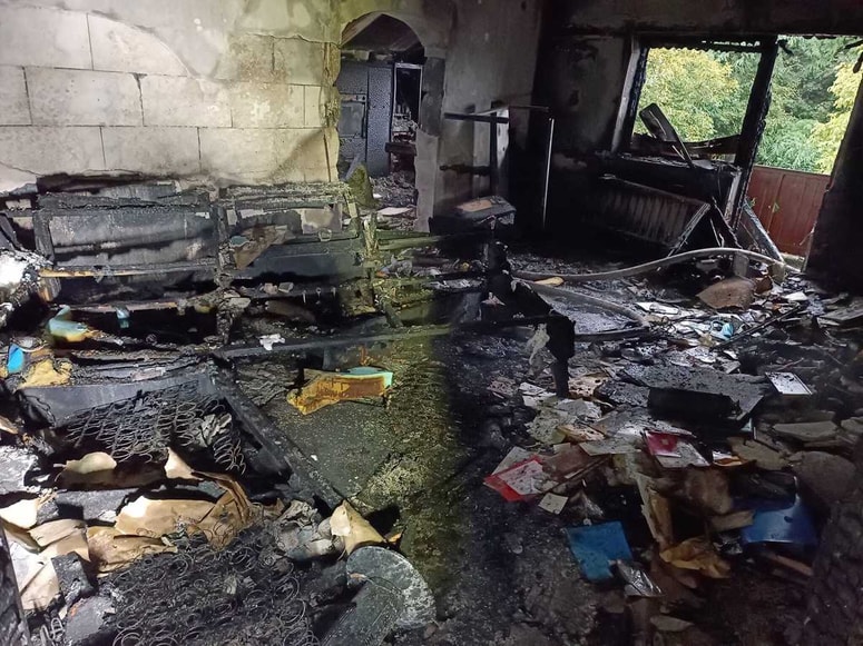 Glavna fotografija članka:(FOTO) Požar v Otiškem vrhu popolnoma uničil stanovanje družine Tomšič