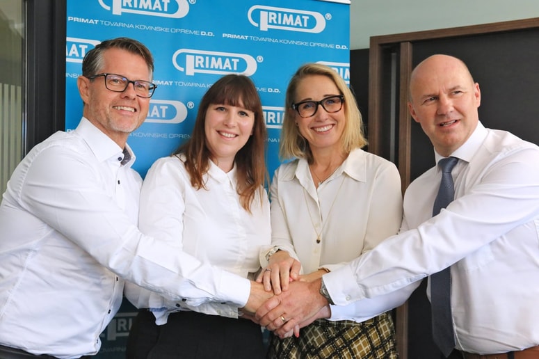 Stefan Syren, predsednik uprave družbe Gunnebo Safe Storage, Tanja Djokić, Elisabeth Whitefield in Matjaž Andric so oktobra lani s stiskom rok potrdili prevzem Primata. Letos konec maja pa so prodali vse nepremičnine v Mariboru.  