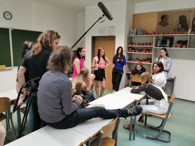 Snemanje francoskega filma dijakov Gimnazije Slovenj Gradec 