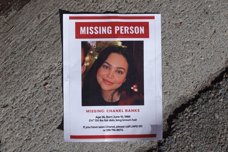 Chanel Mayo Banks so po Los Angelesu iskali tudi z letaki.  