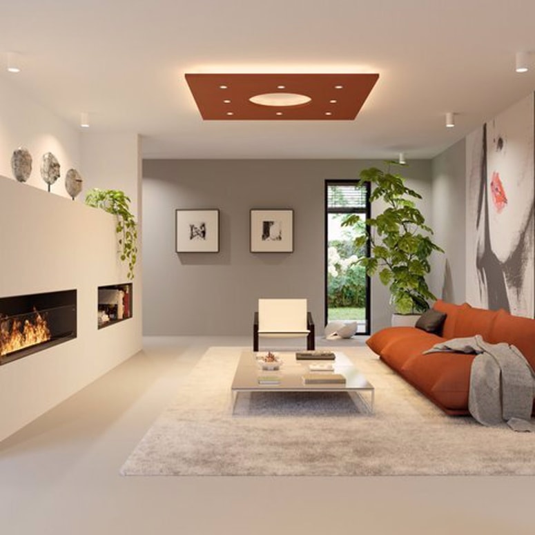 Gladke stene učinkujejo sodobno in elegantno.