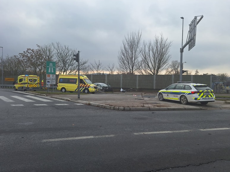 Prometna nesreča na Zaloški cesti