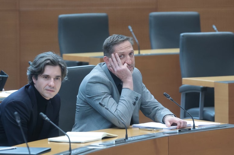 Luka Mesec in Klemen Boštjančič